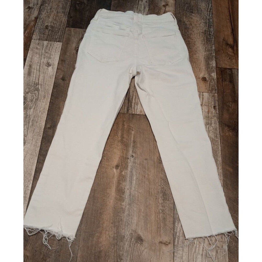 Women's Madewell The Perfect Vintage Jean Raw Hem Edition Tile White, Size 25 - Picture 7 of 12